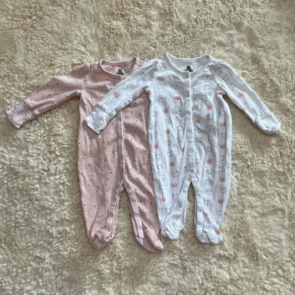 Set of 2 GAP Baby First Favorites Pajamas - Bear and Polka Dot Print